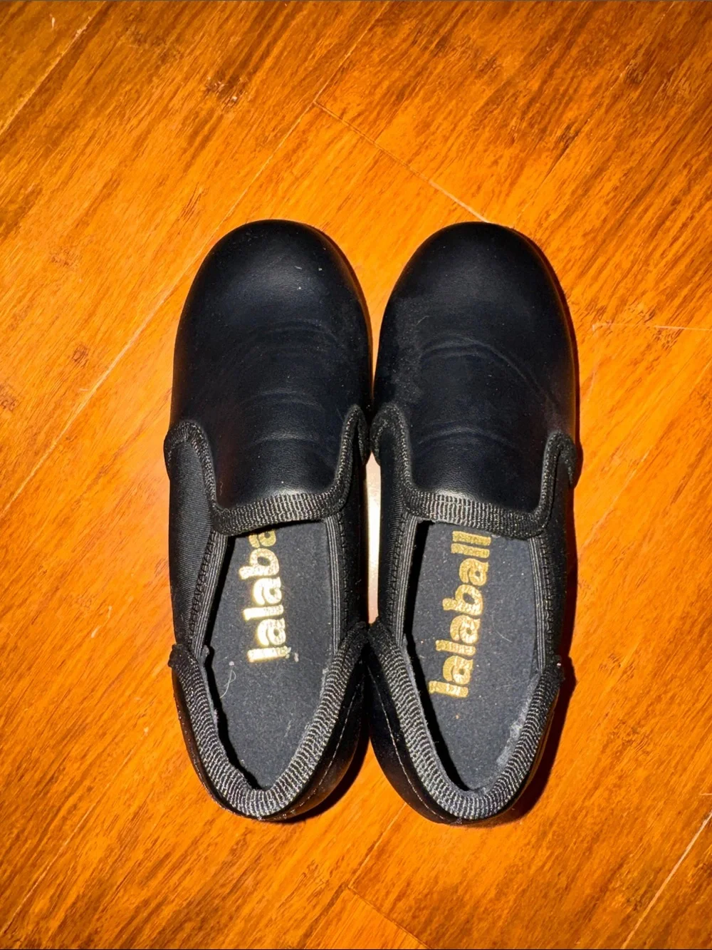 Liliputi Black Kids Tap Shoes - Slip-On Tap Dance Shoes